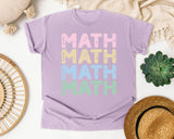 Math Math Math Stacked graphic tee in Orchid