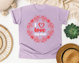 I Love My Dad Pink 2 graphic tee in Orchid