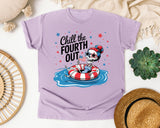 Chill The Fourth Out Grey 3 graphic tee in Orchid
