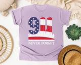 Never Forget White graphic tee in Orchid