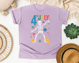 4th July Grey graphic tee in Orchid