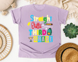 Straight Outta Third Grade Trophy graphic tee in Orchid
