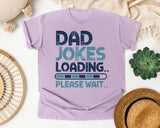 Dad Jokes Loading Please Wait Grey graphic tee in Orchid