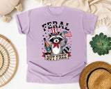 Feral But Free graphic tee in Orchid