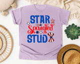 Star Spangled Stud graphic tee in Orchid