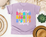 Welcome Back To School Stacked graphic tee in Orchid