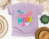 Teacher Mode Off graphic tee in Orchid