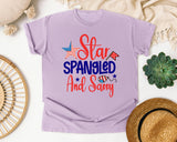Star Spangled And Sassy graphic tee in Orchid