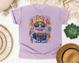 King Of The Grill Master Of Dad Jokes Grey graphic tee in Orchid
