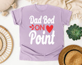 Dad Bod On Point White 3 graphic tee in Orchid