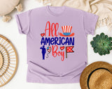 All American Boy graphic tee in Orchid