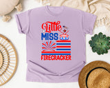 Little Miss Firecracker Red graphic tee in Orchid