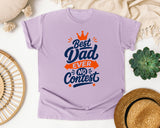 Best Dad Ever No Contest Navy graphic tee in Orchid