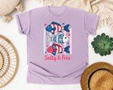 Salty And Free graphic tee in Orchid