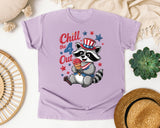 Chill The 4 Out Grey graphic tee in Orchid