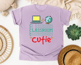 Classroom Cutie Laptop graphic tee in Orchid