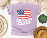 Star Spangled Cutie White graphic tee in Orchid