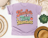 Teacher Of Tiny Humans Retro graphic tee in Orchid