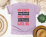 My Dad's My Best Mate Red 2 graphic tee in Orchid