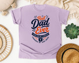 Best Dad Ever Fueled By Coffee Grey graphic tee in Orchid