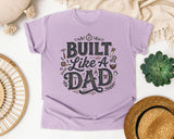 Built Like A Dad graphic tee in Orchid