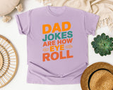 Dad Jokes Are How Eye Roll graphic tee in Orchid