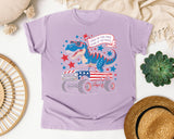 Land Of The Free Home Of The Brave graphic tee in Orchid