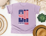 A Day In A Year Remembered All graphic tee in Orchid