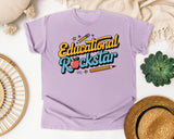 Educational Rockstar Black graphic tee in Orchid