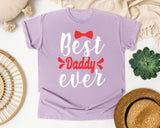 Best Daddy Ever White 3 graphic tee in Orchid