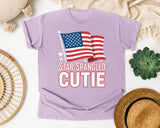 Star Spangled Cutie White 2 graphic tee in Orchid