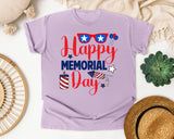 Happy Memorial Day Red graphic tee in Orchid