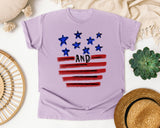 Stars And Stripes Red graphic tee in Orchid