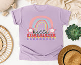 Hello Kindergarten Rainbow graphic tee in Orchid