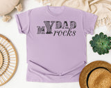 My Dad Rocks Grey graphic tee in Orchid