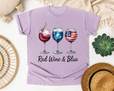 Red Wine And Blue graphic tee in Orchid