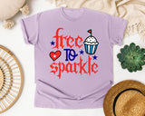 Free To Sparkle Red 2 graphic tee in Orchid