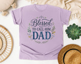 Blessed To Call Him Dad Grey 2 graphic tee in Orchid