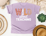 Wild About Teaching graphic tee in Orchid
