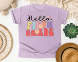 Hello Fifth Grade graphic tee in Orchid