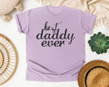 Best Daddy Ever Grey graphic tee in Orchid
