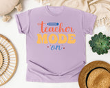 Teacher Mode On Pencil graphic tee in Orchid