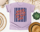 World's Okayest Dad Still Pretty Cool graphic tee in Orchid