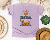 Well Done Dad Brown graphic tee in Orchid