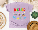 Blessed Teacher Arrow graphic tee in Orchid