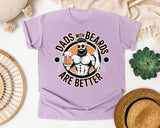 Dads With Beards Are Better Black graphic tee in Orchid