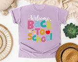 Welcome Back To School Apple graphic tee in Orchid