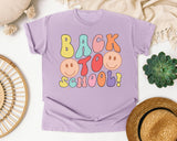 Back To School Smiley graphic tee in Orchid