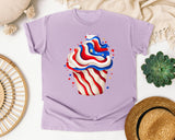 Patriotic Cupcake graphic tee in Orchid