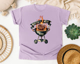 Master Of The Meat Dad Grey 3 graphic tee in Orchid